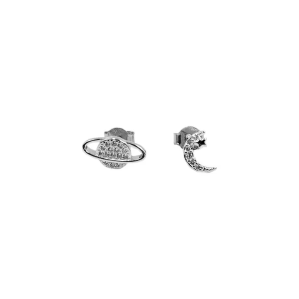 Producto - Aros Pasantes Luna y Saturno (Impar) - 3