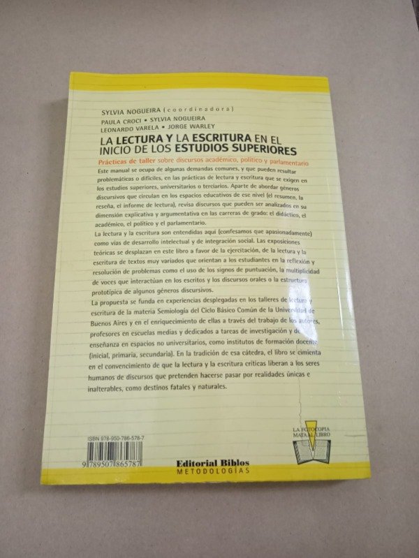 Producto - La lectura y la escritura en el inicio - Sylvia Nogueira - Biblos 2007 - 1