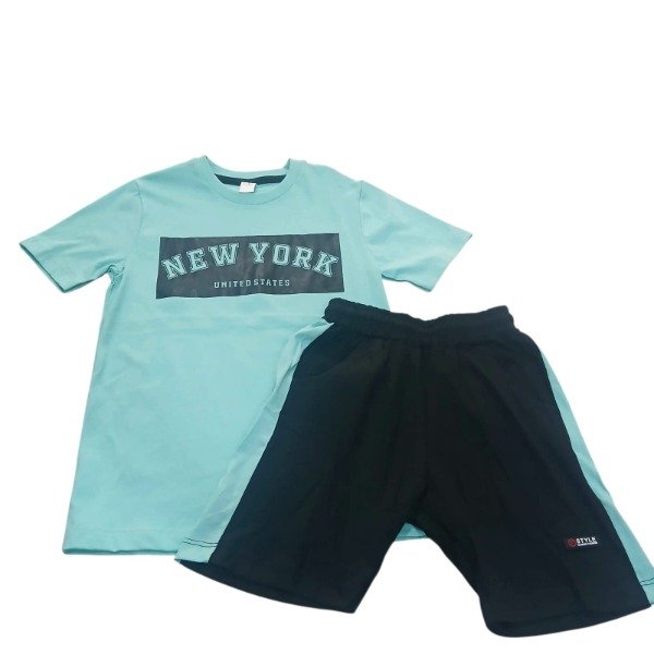 Producto - Conjunto de varon New York verde agua T10