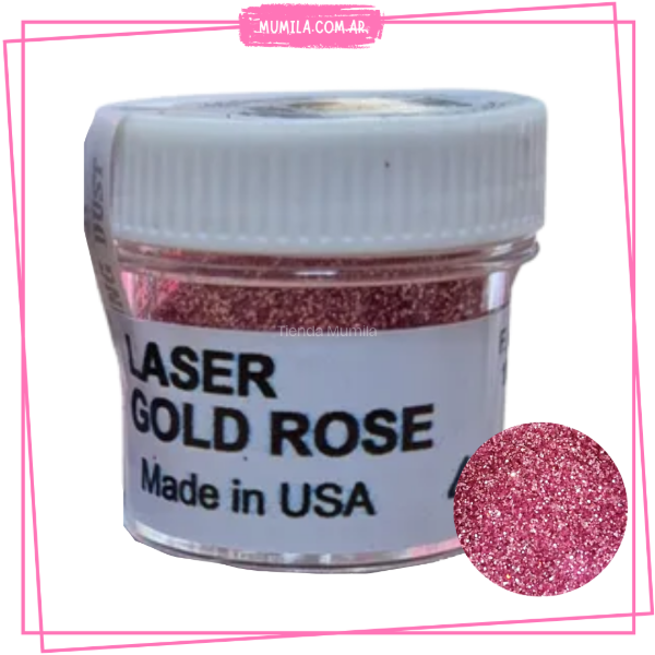 Producto - Glitter rosa gold King Dust 4gr gibre tortas laser
