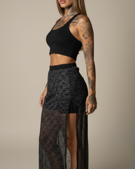 Producto - POLLERA LARGA DE ENCAJE ANNA 0283 - 1