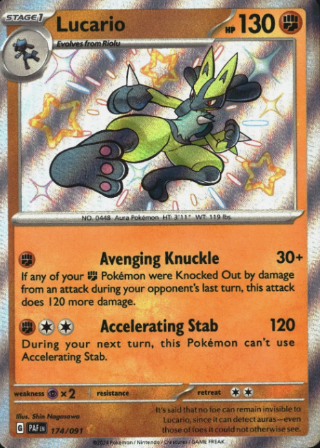 Producto - Lucario - 174/091 - Paldean Fates - Holo