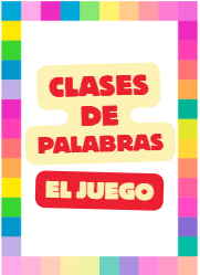Producto - Clases de Palabras-El juego