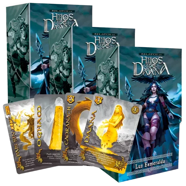 Producto - 3 Relatos de Hijos de Daana - Luz Esmeralda + 2 cartas secretas al azar
