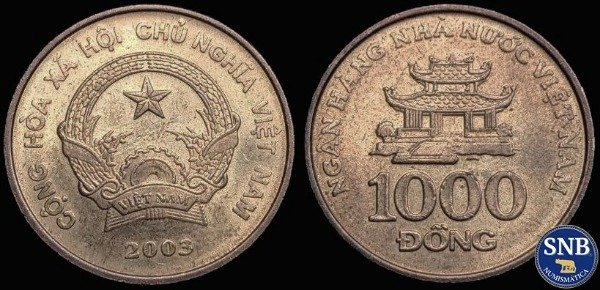 Producto - Vietnam - 1000 Dong (2003) KM #72 [UNC]