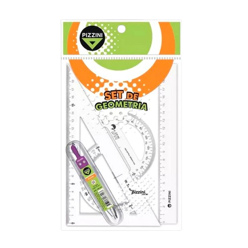 Producto - Set de Geometría Pizzini x4 con Compás