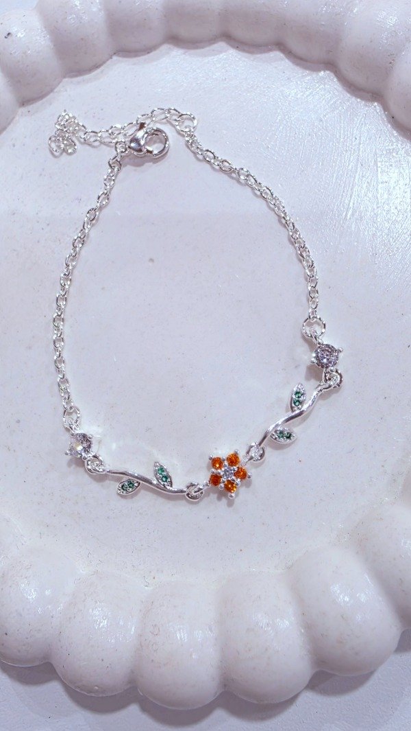 Producto - Pulsera flor naranja AB