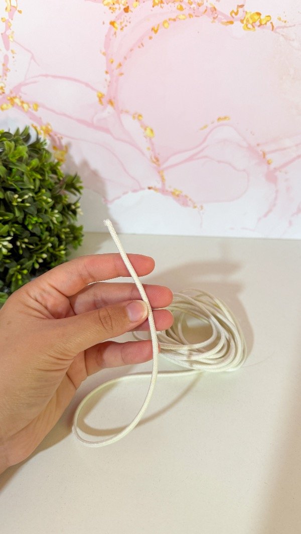 Producto - Cordón elástico 3mm blanco - 3 mts