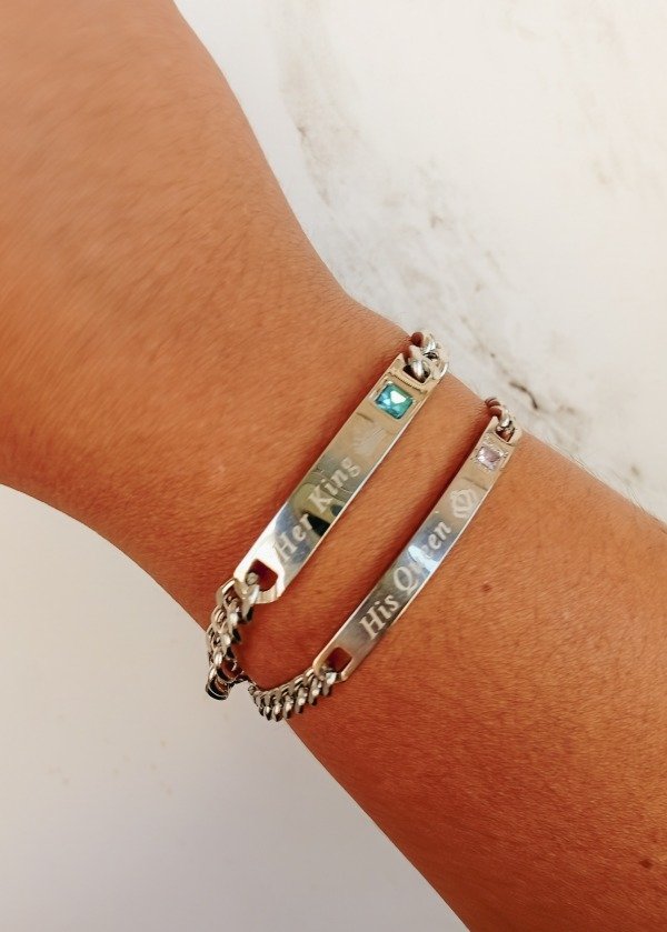 Producto - Pulseras king y Queen acero quirúrgico