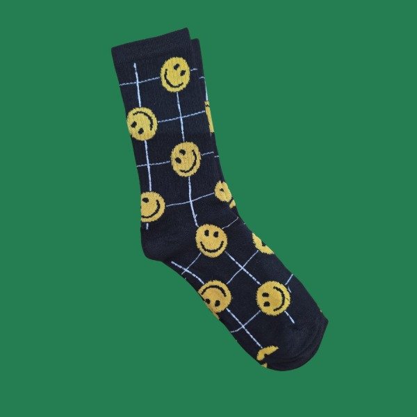 Producto - Medias-Intermedia "Caritas Cuadrille Negra"