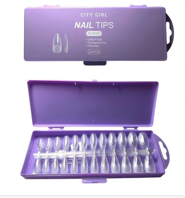 Producto - TIPS SOFT GEL ALMENDRA CITY GIRL x240