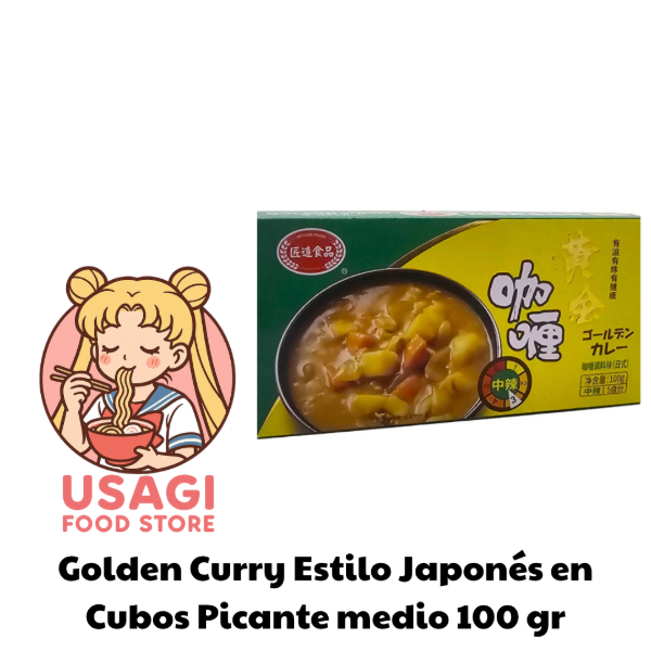 Producto - GOLDEN CURRY ESTILO JAPONÉS EN CUBOS PICANTE MEDIO 100 GR.