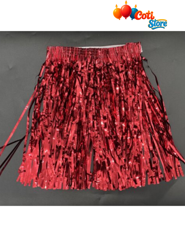 Producto - Tutú Hawaiana Metalizada 60x40cm Rojo