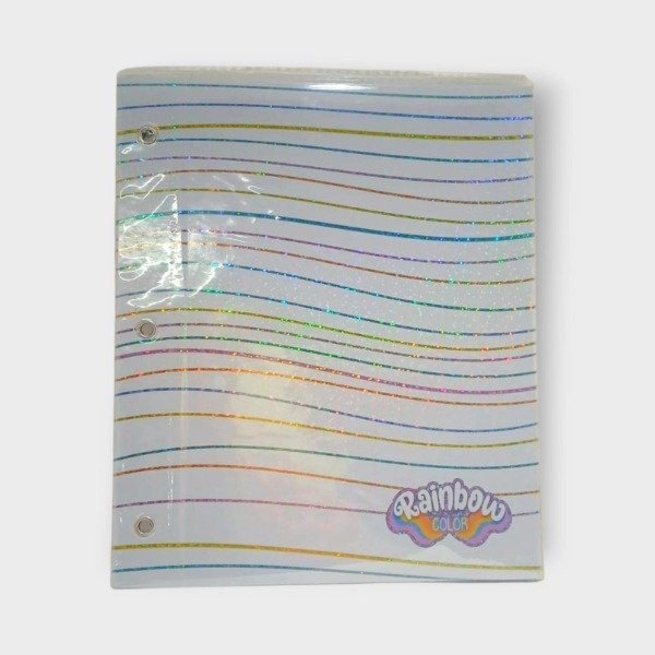 Producto - Tapa para carpeta "Rainbow color" lineas
