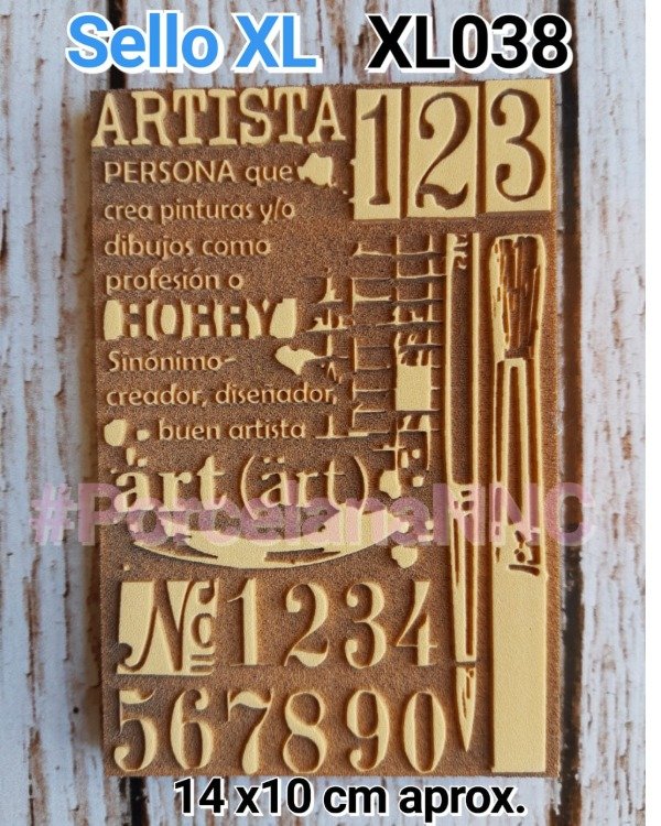 Producto - Sellos Azul XL Artista Pinceles XL038