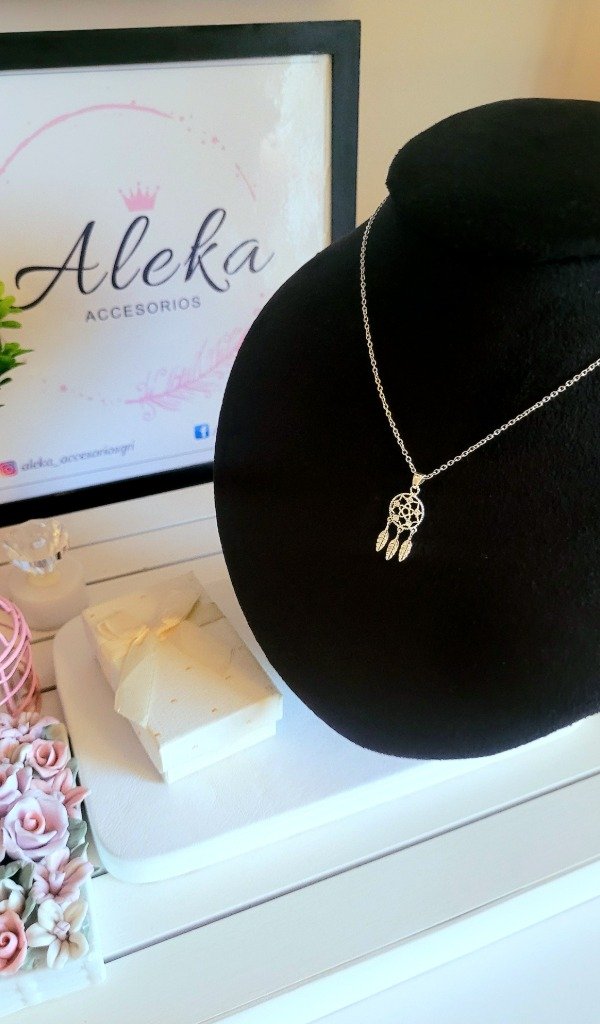 Producto - Collar atrapasueños de acero blanco - 5