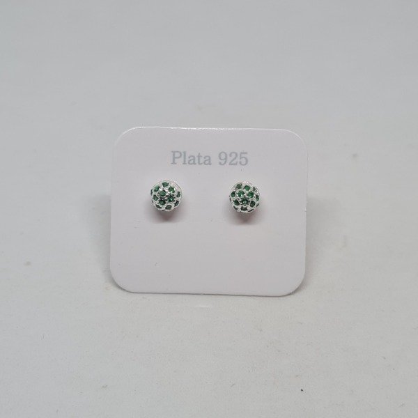 Producto - Aros bolita verde PB0073