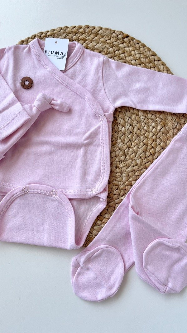Producto - Ajuar cruzado pima Rosa bebé - 1