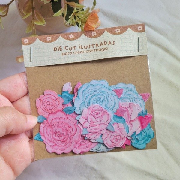 Producto - Die Cut Rosas Pastel