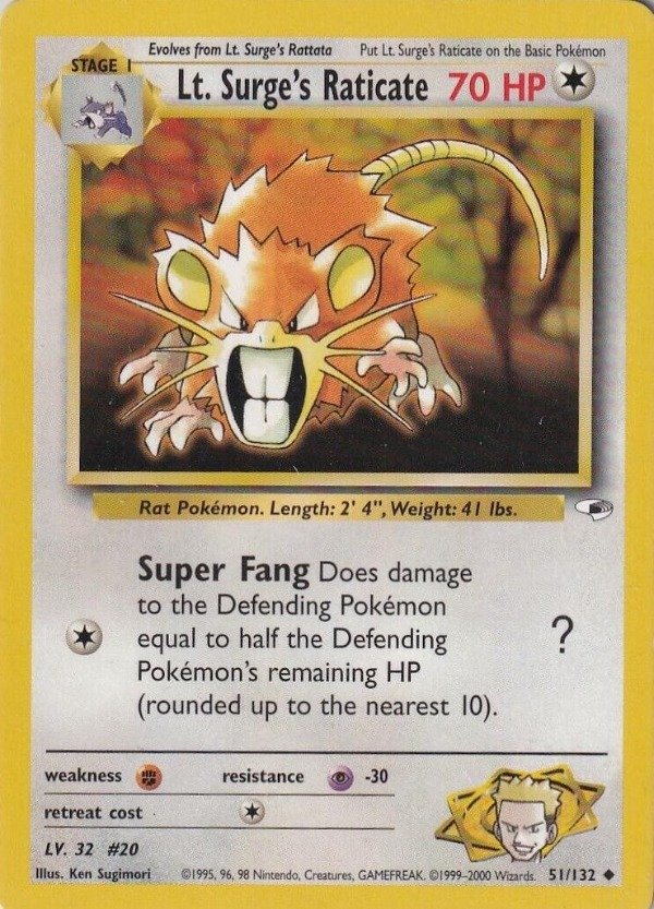 Producto - Lt. Surge's Raticate - 51/132