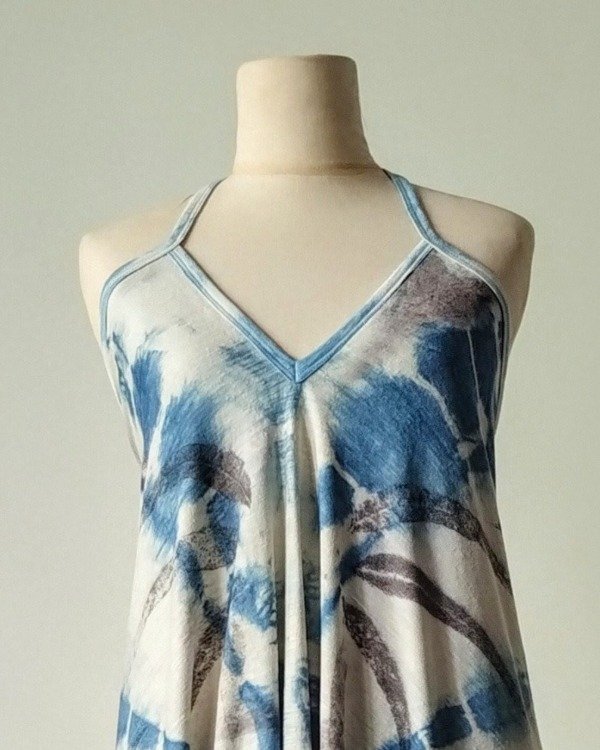 Producto - Vestido pareo - Cáñamo + Índigo