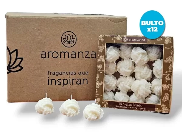 Producto - VELAS NUDO CERA VEGETAL X 16 - BULTO X 12