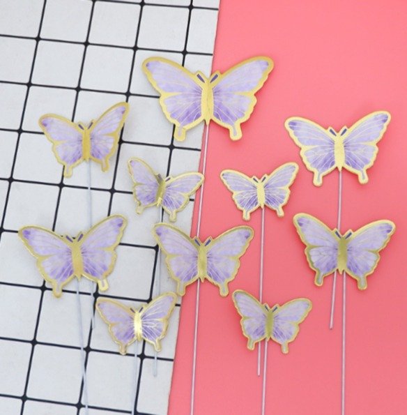Producto - Pack de 12 mariposas lilas