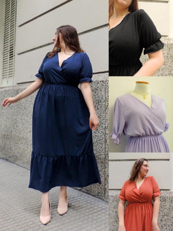 Producto - Vestido Clavel Liso (S al XXL)