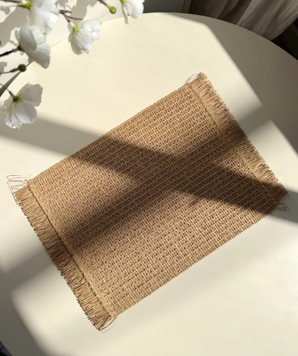 Producto - Individual rectangular fibras naturales tostado - SETx2 - 2