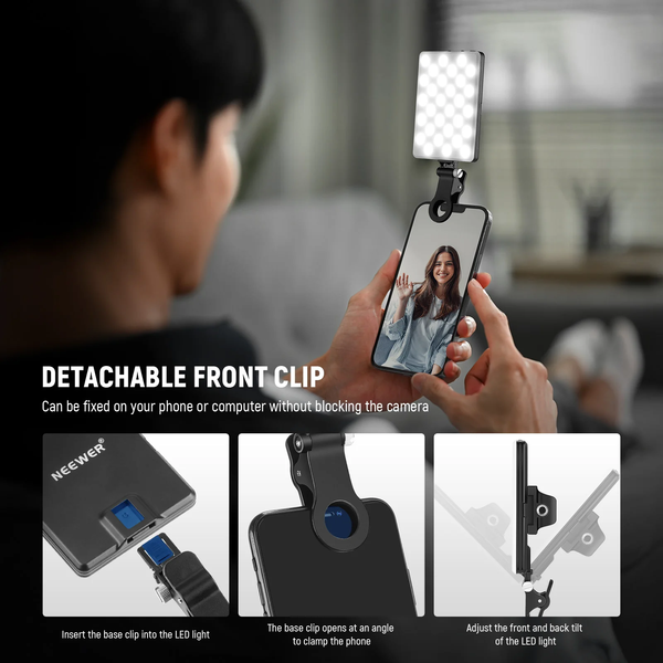 Producto - NEEWER NL-60AI Luz para selfies con clip para teléfono - 3