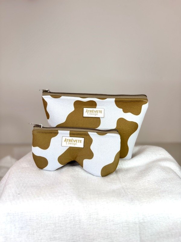 Producto - NECESER + PORTALENTES - VACA MARRÓN
