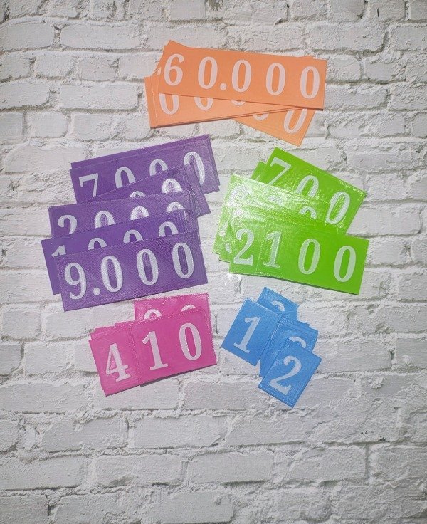 Producto - Tarjetas valor posicional diez miles
