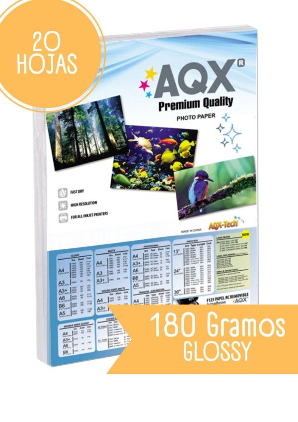 Producto - Fotográfico brillante 180G simple faz