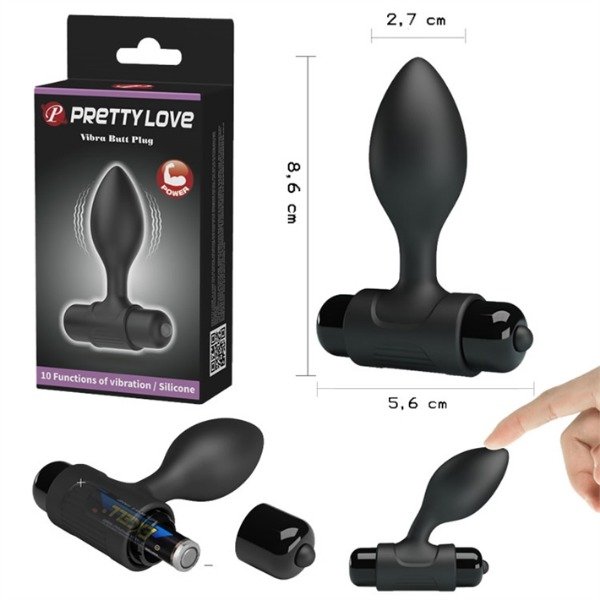 Producto - Plug anal Pretty Love vibratorio con 10 modos de vibración