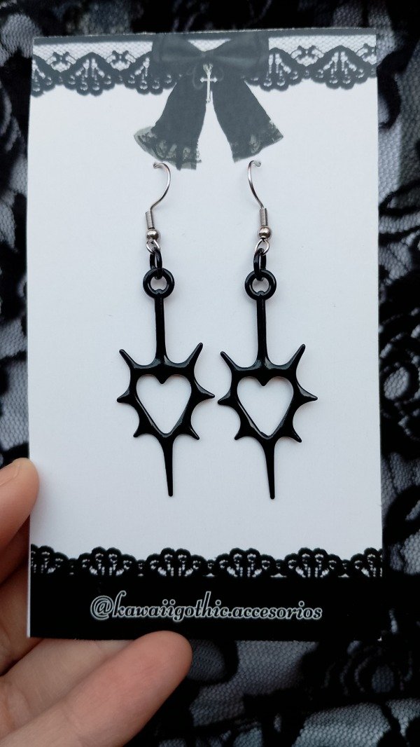 Producto - Aros Heart Black (1 en stock)