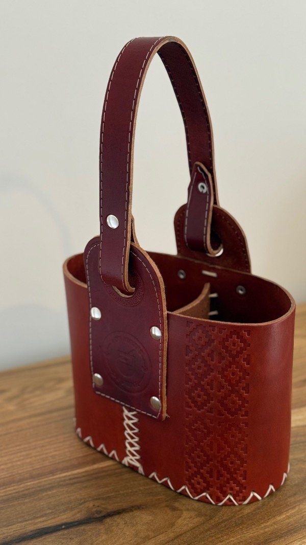 Producto - Canasta Matera ovalada borravino - 1