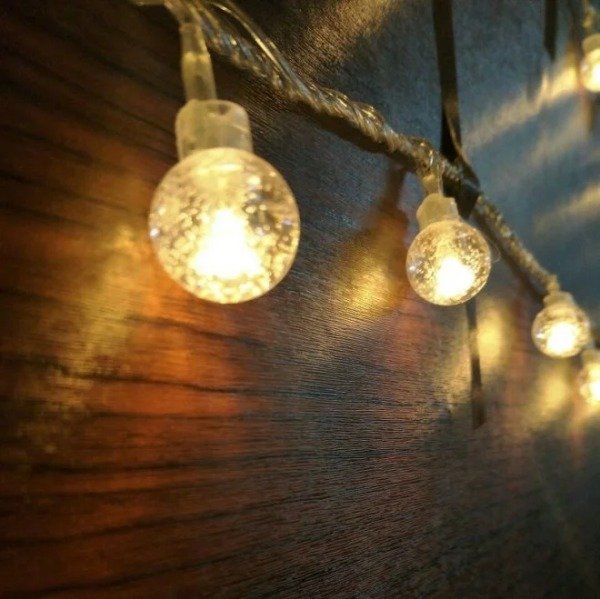 Producto - Guirnalda de bolitas transparentes calidas x 4 mts electricas