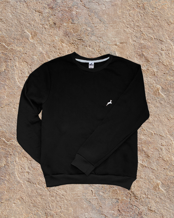 Producto - Buzo Liso Algodón Clásico - Negro