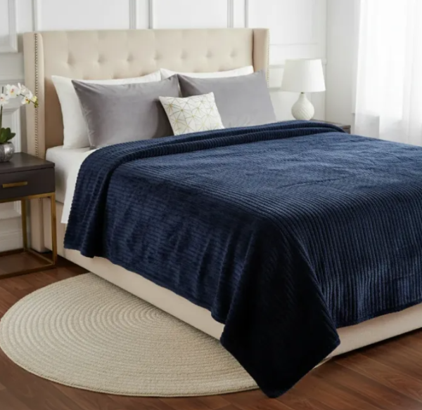 Producto - Manta Acanalada Plush con corderito 220x180 cm Full Size