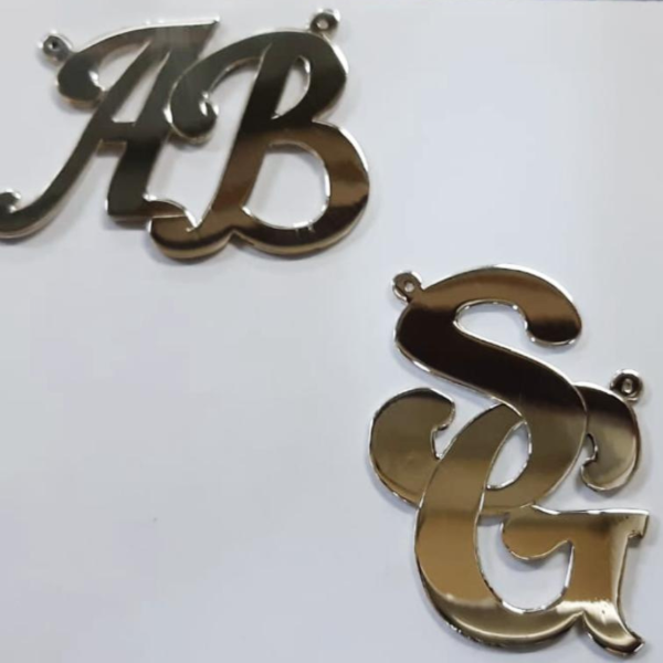 Producto - Dije inicial doble de plata