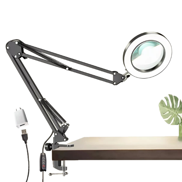 Producto - Lupa de Mesa Articulada Multifunción con Luz LED
