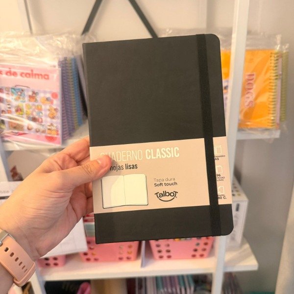 Producto - Cuaderno Talbot negro A5 hojas lisas