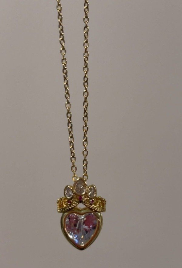 Producto - collar corona con strass blanco