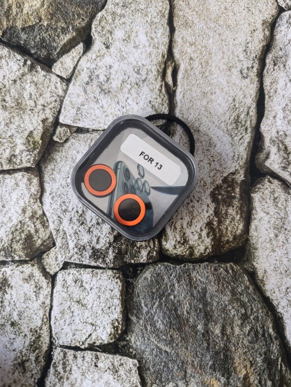 Producto - Protector de cámara iPhone 13/13 mini naranja neon