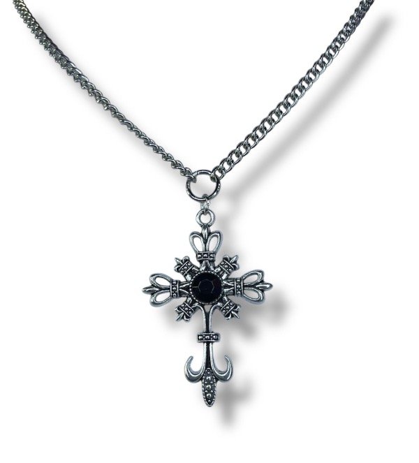 Producto - Collar cruz piedra gotica