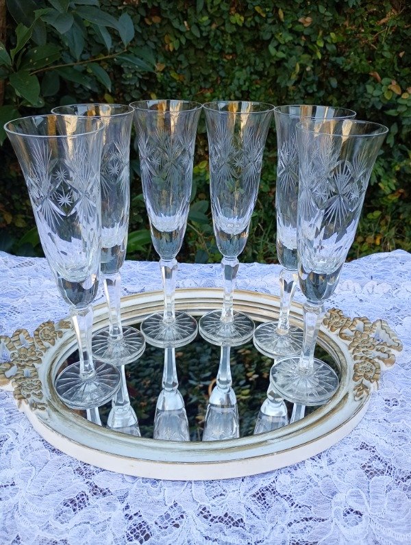 Producto - Juego de 6 copas de cristal espumante - 3