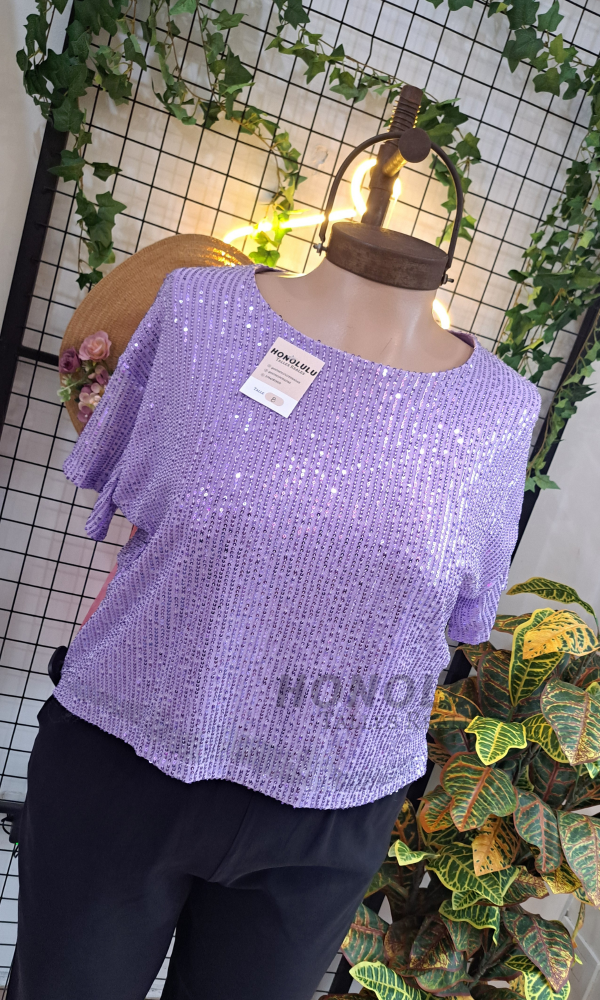 Producto - ULTIMA! Top de lentejuelas Lila