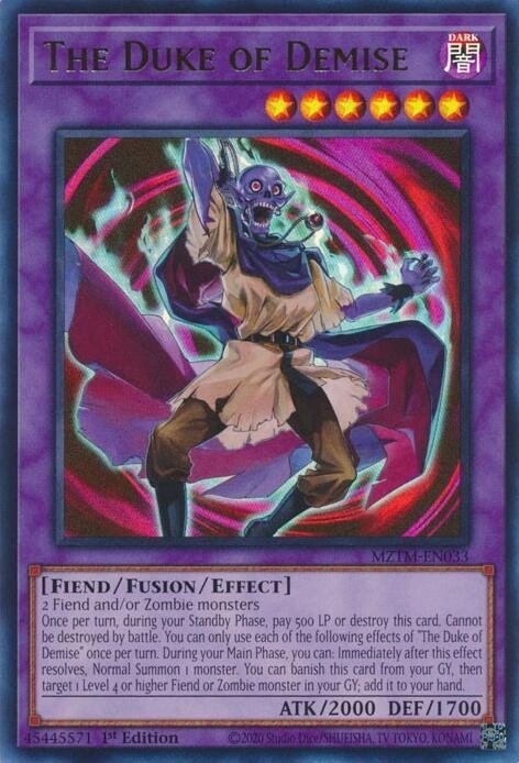 Producto - The Duke Of Demise MZTM-EN033 (ULTRA RARE)