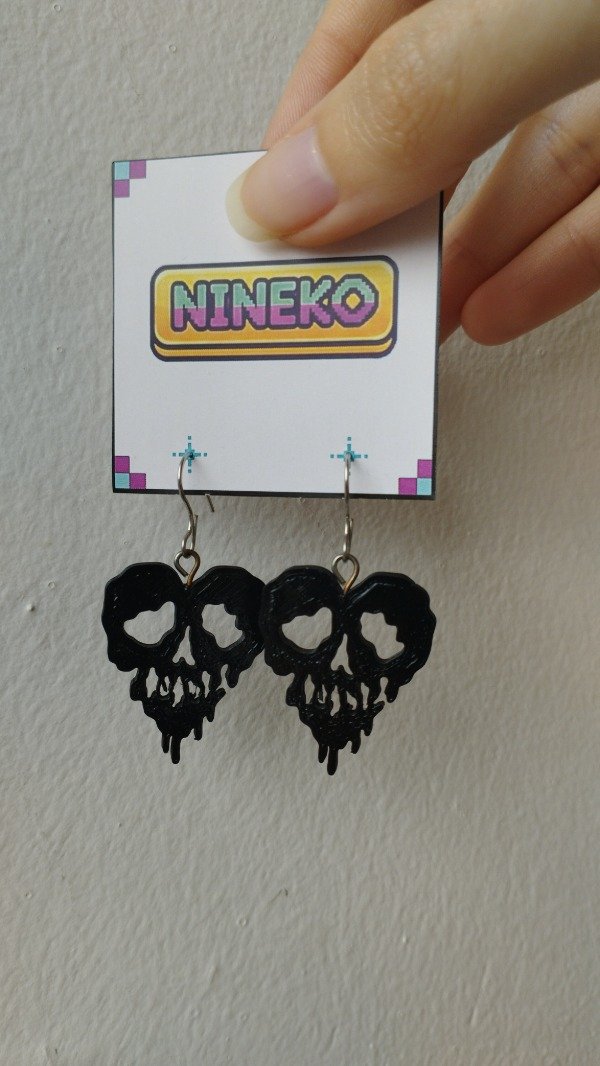 Producto - Aros corazón calavera - 2