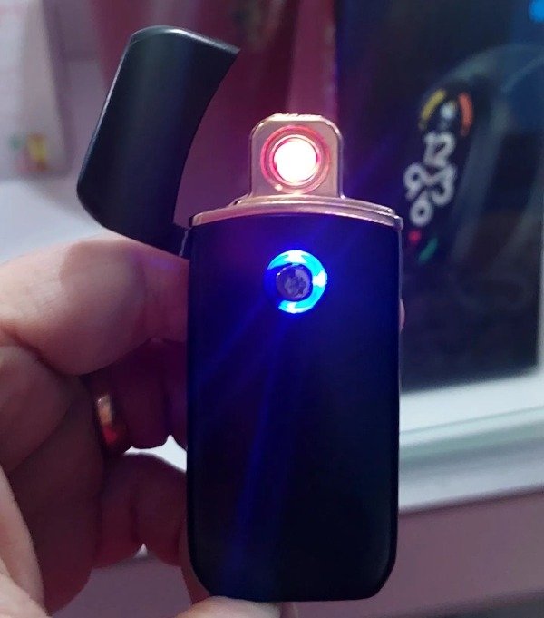 Producto - Encendedor Lighter Usb Recargable Boton Luminoso Catalitico - 3
